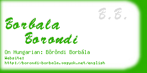 borbala borondi business card