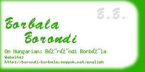 borbala borondi business card